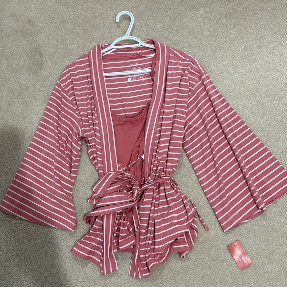 State of Day Pink Striped Lounge Set